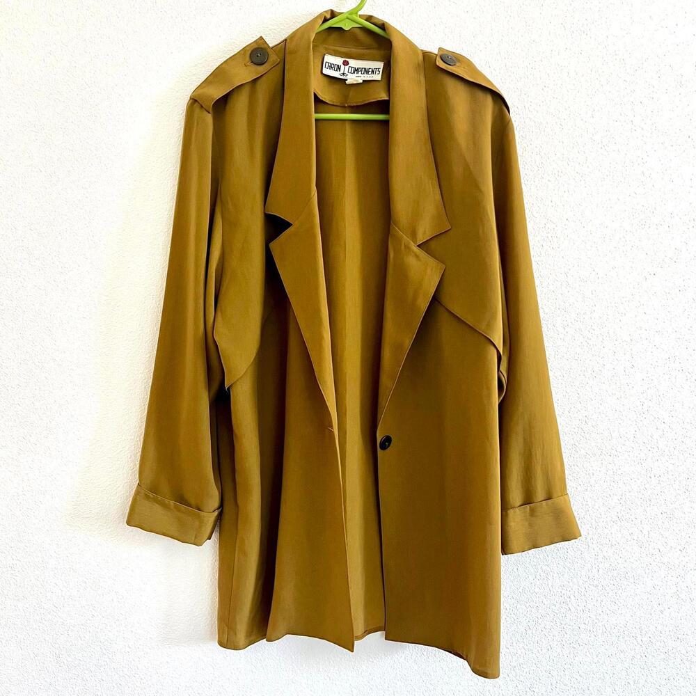 Vintage 80’s Light Utility Trench Style Blazer Made in USA Size M